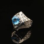 انگشتر مردانه نقره توپاز سوییس کد 5656 - Image 2