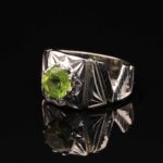 انگشتر مردانه نقره زبرجد کد 11002 - Image 2