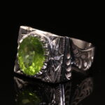 انگشتر مردانه نقره زبرجد کد 11176 - Image 2