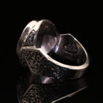 انگشتر مردانه نقره توپاز سبز کد 11700 - Image 3