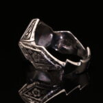 انگشتر مردانه نقره یاقوت کبود آفریقایی کد 11728 - Image 3
