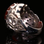 انگشتر مردانه نقره عقیق یمنی سرخ کد 11647 - Image 3