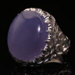 انگشتر مردانه نقره عقیق یمنی کبود کد 11590 - Image 2