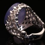 انگشتر مردانه نقره عقیق یمنی کبود کد 11590 - Image 3