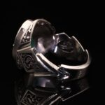 انگشتر مردانه نقره زمرد زامبیا کد 11508 - Image 3
