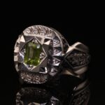 انگشتر مردانه نقره زبرجد کد 11327 - Image 2