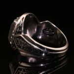 انگشتر مردانه نقره زبرجد کد 11327 - Image 3