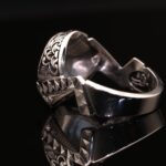 انگشتر مردانه نقره اپال سفید تراش کد 11988 - Image 3