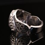 انگشتر مردانه نقره یاقوت کبود کد 11992 - Image 3