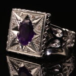 انگشتر مردانه نقره آماتیست کد 12170 - Image 2