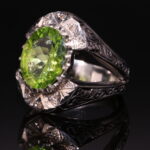 انگشتر نقره زبرجد کد 12263 - Image 2