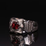 انگشتر نقره گارنت کد 12262 - Image 2