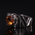 انگشتر نقره سیترین A+ کد 12485 - Image 2