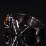 انگشتر نقره سیترین A+ کد 12485 - Image 3
