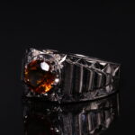 انگشتر نقره سیترین A+ کد 12476 - Image 2