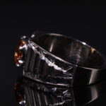 انگشتر نقره سیترین A+ کد 12476 - Image 3