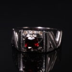 انگشتر نقره گارنت کد 12467