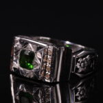 انگشتر نقره دیوپسید کد 12456 - Image 2