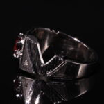 انگشتر نقره گارنت کد 12379 - Image 3