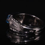 انگشتر نقره توپاز لندن کد 12387 - Image 3