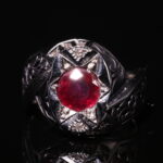 انگشتر نقره یاقوت سرخ A+ کد 12422