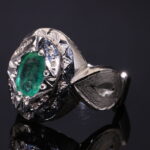 انگشتر نقره زمرد زامبیا A+ کد 12552 - Image 2