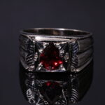 انگشتر نقره گارنت A+ کد 12550