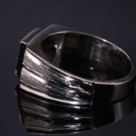 انگشتر نقره گارنت A+ کد 12550 - Image 3