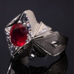انگشتر نقره یاقوت سرخ آفریقایی A+ کد 12547 - Image 2