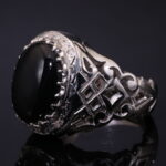 انگشتر نقره عقیق یمنی جزع کد 12590 - Image 2