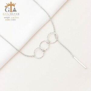 مدال نقره زنانه حلقه‌ای میکرو کد 21893