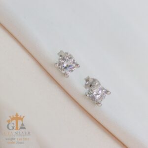 گوشواره نقره میخی میکرو کد 25046