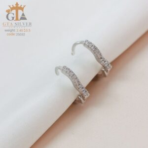 گوشواره نقره میخی میکرو کد 25032