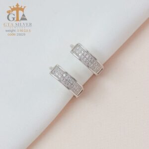 گوشواره نقره میخی میکرو کد 25029