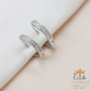 گوشواره نقره میخی میکرو کد 25027