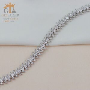 دستبند نقره میکرو کد 22086