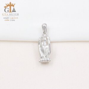 مدال نقره زنانه آینه‌ای میکرو کد 21896