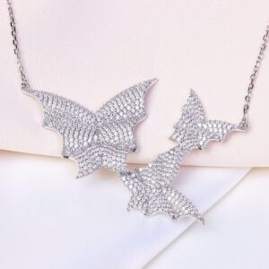 گردنبند نقره زنانه طرح سه پروانه