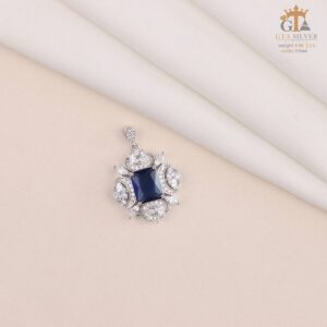 مدال نقره زنانه جواهری نگین دار میکرو کد 21944