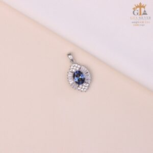 مدال نقره زنانه نگین دار میکرو کد 21921