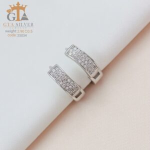 گوشواره نقره میخی میکرو کد 25034