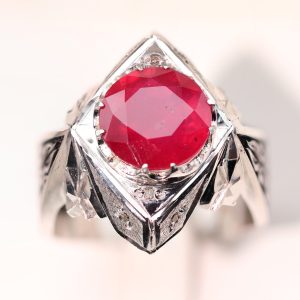 انگشتر مردانه یاقوت سرخ A+ کد 12791
