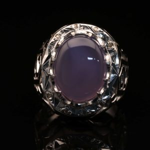 انگشتر مردانه نقره عقیق یمنی کبود کد 11135