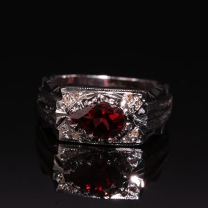انگشتر نقره گارنت کد 12345