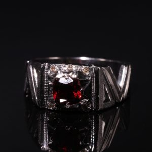 انگشتر نقره گارنت کد 12467